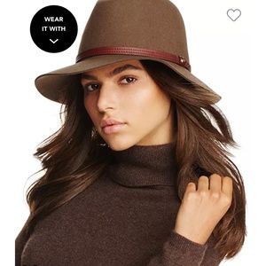 rag & bone floppy brim wool "Pecan" fedora hat- NWT